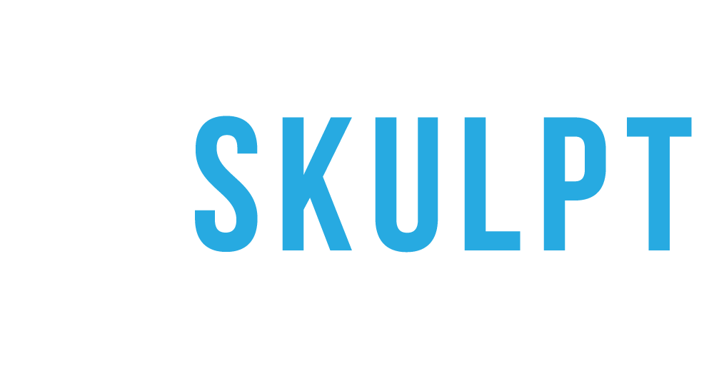 Image of DeSkulpt Logo with DE in white and Skulpt in black